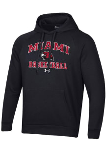 Under Armour Miami RedHawks Mens Black Basketball Rival Long Sleeve Hoodie