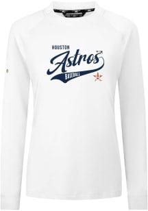 Levelwear Houston Astros Womens White Slender Glide Pullover