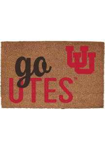 Utah Utes Go Team 19.5x29.5 Door Mat