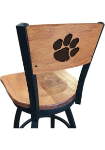 Clemson Tigers Maple Seat Maple Back Swivel Pub Stool - Brown