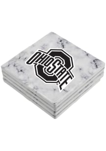 Ohio State Buckeyes Marble Coaster - White