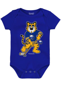 Mitchell and Ness Sabretooth Buffalo Sabres Baby Blue Line The Shot Short Sleeve One Piece