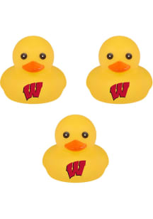 Wisconsin Badgers Red 3pk Rubber Duck
