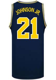 Morez Johnson Jr.   Michigan Wolverines Navy Blue NIL Name And Number Jersey