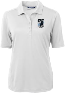 Cutter and Buck Minnesota United FC Womens White Virtue Eco Pique Short Sleeve Polo Shirt