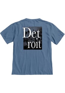 Blue 84 Detroit Womens Blue City View Puff Short Sleeve T-Shirt
