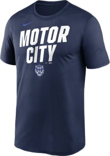 Nike Detroit Tigers Navy Blue Fanwear City Connect Team Phrase Script Short Sleeve T Shirt