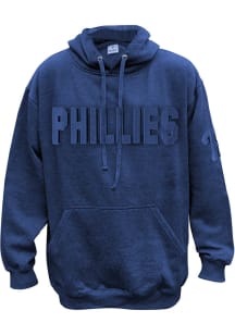 Philadelphia Phillies Mens Blue Embossed Big and Tall Hooded Sweatshirt
