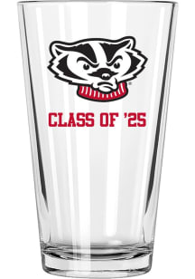 Wisconsin Badgers Class of 2025 16 oz Pint Glass - White