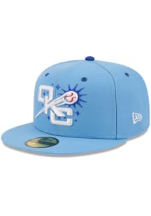 New Era Oklahoma City Dodgers Mens Light Blue 2026 MiLB Theme Night 59FIFTY Fitted Hat