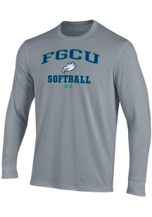 Under Armour Florida Gulf Coast Eagles Grey Softball Performance Long Sleeve T Shirt