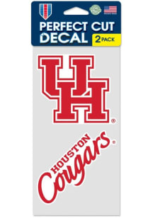 Houston Cougars Perfect Cut Auto Decal - Red
