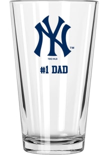 New York Yankees Dad 16oz Pint Glass - White