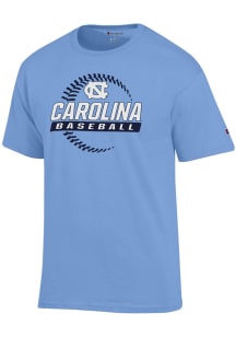 Champion North Carolina Tar Heels Light Blue Stitched Basball Short Sleeve T Shirt
