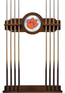 Clemson Tigers Solid Wood Cue Rack Pool Table Accessories