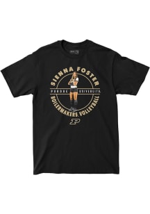 Sienna Foster Purdue Boilermakers Black Prime Tee Short Sleeve Fashion Player T Shirt