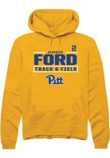 Kendrick Ford Pitt Panthers Mens Gold NIL Stacked Box Player Hood