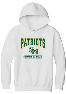 Summit Sportswear George Mason University Youth White Swim & Dive Long Sleeve Hoodie