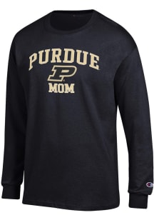 Champion Purdue Boilermakers Black Mom Jersey Long Sleeve T Shirt
