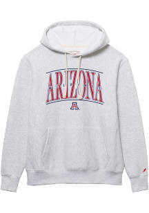 League Arizona Wildcats Mens White Arch Line 1636 Long Sleeve Hoodie