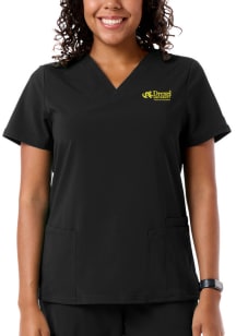 Drexel Dragons Womens Black #UltraStretch Multi Pocket Short Sleeve Scrubs