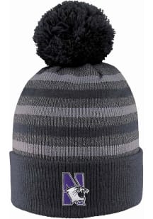 LogoFit Northwestern Wildcats Dark Grey Doc Marled Mens Knit Hat