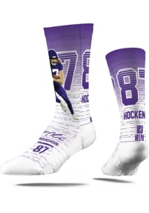 TJ Hockenson Minnesota Vikings Action Mens Crew Socks