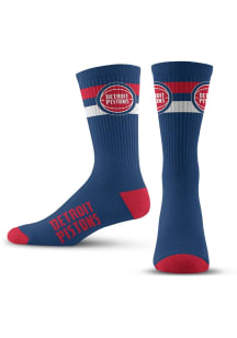 Detroit Pistons Blue 2 Stripe Youth Crew Socks