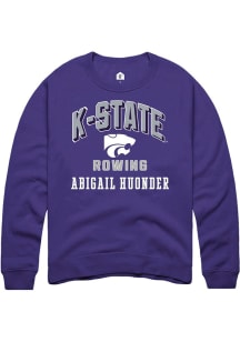 Abigail Huonder K-State Wildcats Mens Purple NIL Arch Logo Player Crew