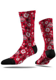 Ohio State Buckeyes Strideline Tropical Mens Crew Socks
