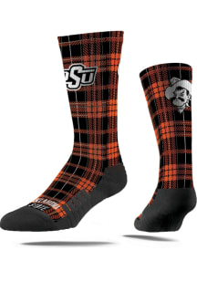 Oklahoma State Cowboys Collegiate Plaid Mens Dress Socks