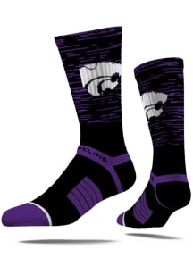 K-State Wildcats Strideline Colorblock Mens Crew Socks
