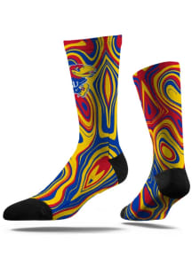 Kansas Jayhawks Oil Slick Mens Dress Socks
