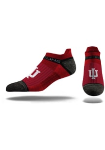 Strideline Indiana Hoosiers Primary Logo Mens No Show Socks