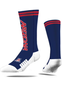 Arizona Wildcats Strideline Script Mens Crew Socks