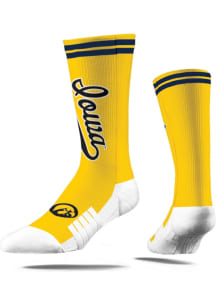 Iowa Hawkeyes Strideline Script Mens Crew Socks