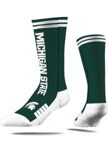 Michigan State Spartans Strideline Script Mens Crew Socks