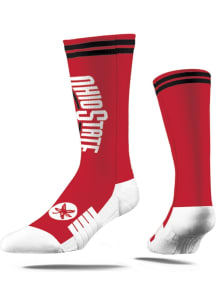 Ohio State Buckeyes Strideline Script Mens Crew Socks