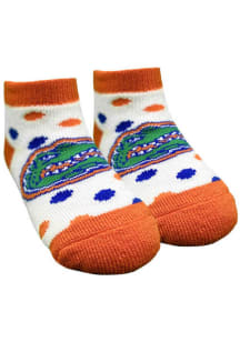 Florida Gators Polka Dot Quarter Baby Quarter Socks