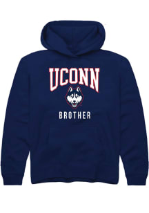 Summit Sportswear UConn Huskies Youth Navy Blue Brother Long Sleeve Hoodie