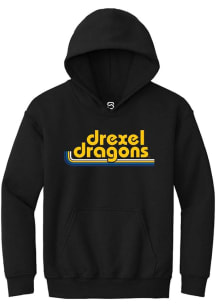 Summit Sportswear Drexel Dragons Youth Black Stripes Long Sleeve Hoodie