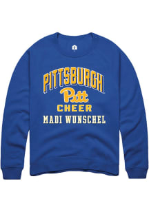 Madi Wunschel Pitt Panthers Mens Blue NIL Arch Logo Player Crew
