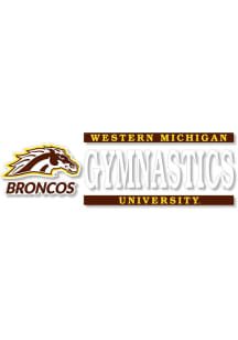 Western Michigan Broncos 6x2 Gymnastics Auto Decal - Brown