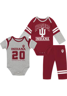 Indiana Hoosiers Infant Crimson Double Up Set Top and Bottom