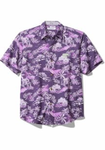 Tommy Bahama K-State Wildcats Mens Purple Paradise Isle Short Sleeve Dress Shirt