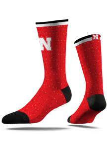 Nebraska Cornhuskers Repeat Pattern Mens Argyle Socks