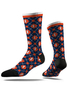 Illinois Fighting Illini Repeat Mens Argyle Socks