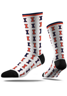 Illinois Fighting Illini Step and Repeat Mens Dress Socks