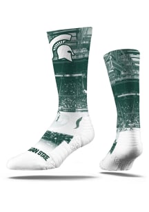 Michigan State Spartans Strideline Basketball Court Mens Crew Socks