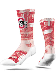 Ohio State Buckeyes Strideline Basketball Court Mens Crew Socks
